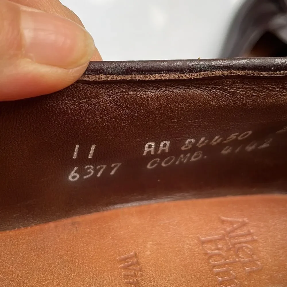Allen Edmonds Windham burgundy leather oxford type slip‎ on dress shoes